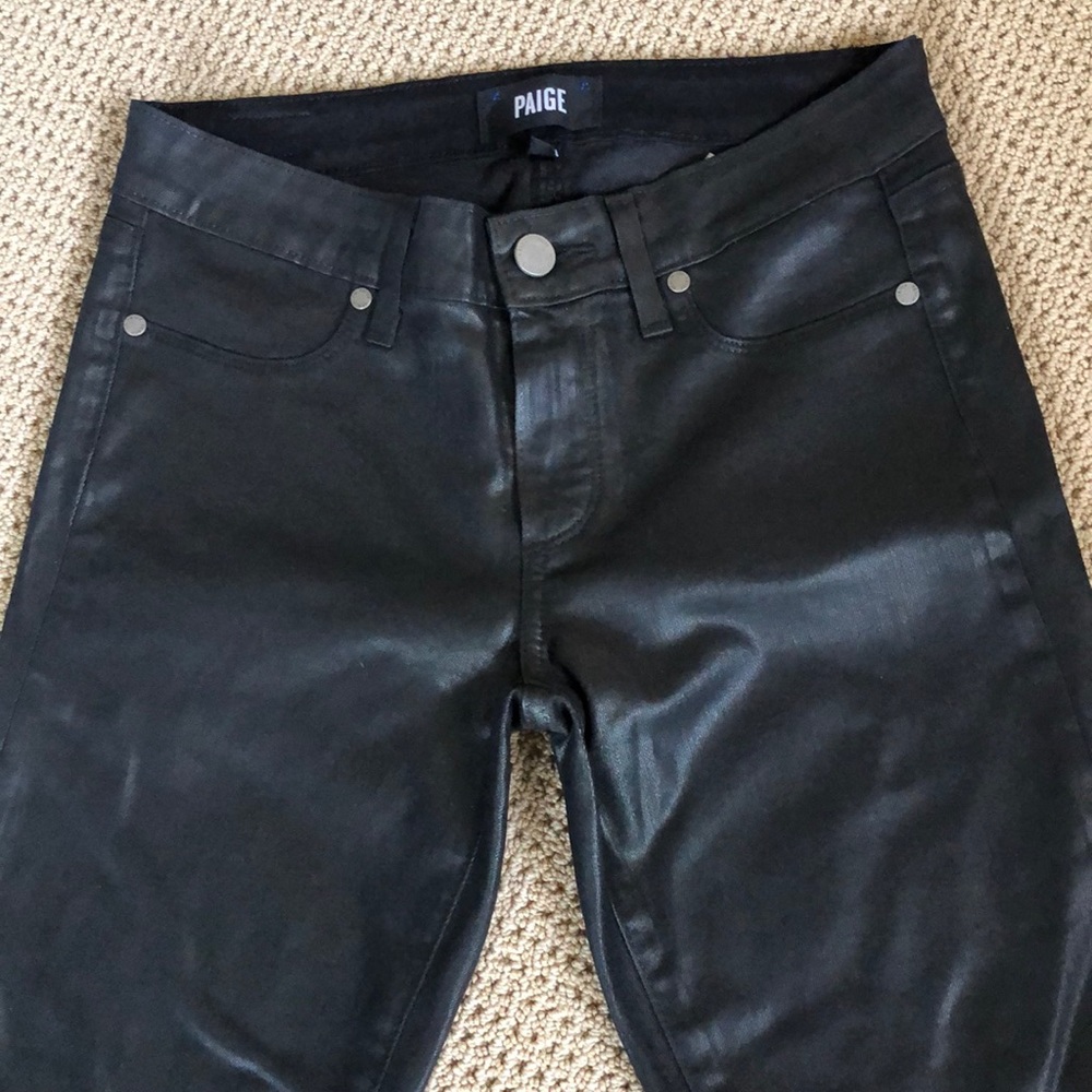 Paige Coated Denim Skinny Jeans